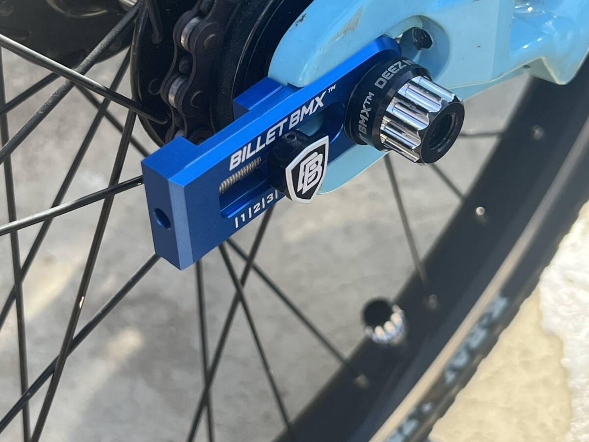 USA Billet BMX チェーンテンショナー 3/8インチ 10mm アクセル クローム鍍金 左右 USDM BMX MTB GT KUWAHARA 國內(nèi)在庫 即納