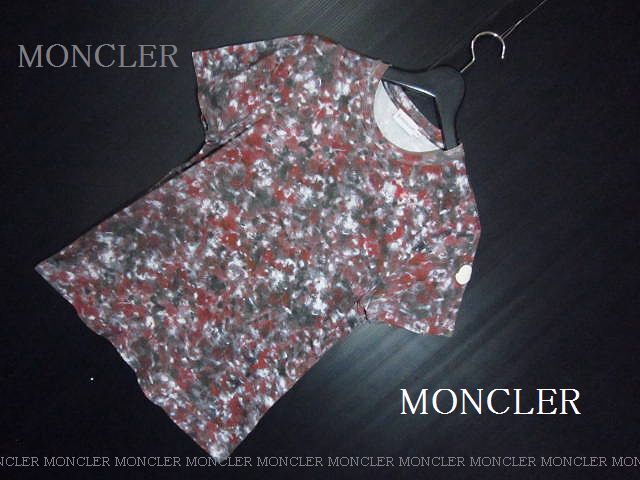 １円【正規(guī)品】MONCLER/モンクレール:ホワイトロゴ?マーブル柄クルーネックシャツ