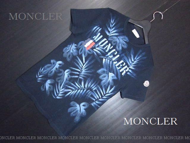 １円【正規(guī)品】MONCLER/モンクレール:ペイントリーフ柄クルーネックシャツ