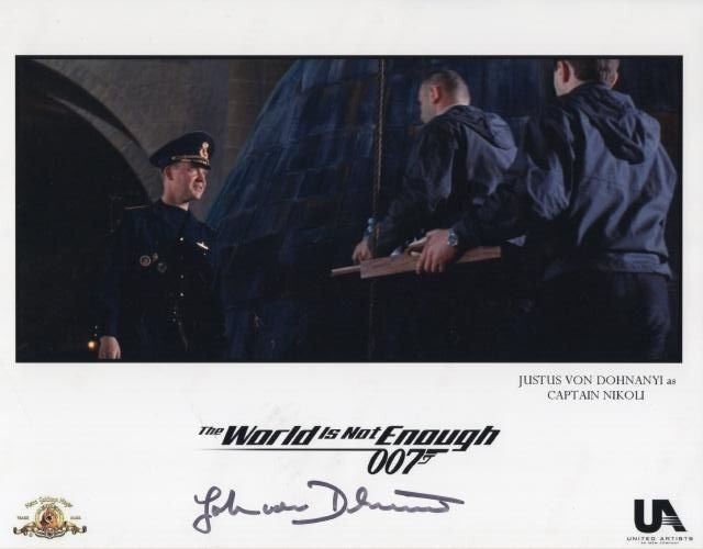 【UACCRD】ユストゥス?フォン?ドホナーニ直筆サイン■007 ワールド?イズ?ノット?イナフ●