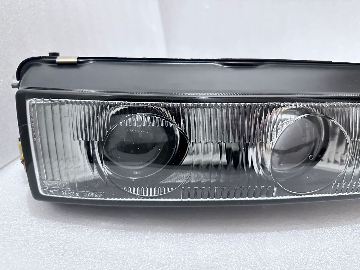 美品/破損無 ASSY 日産純正 S13 シルビア 2連 プロジェクター プロ目 ヘッドランプ ヘッドライト 2眼 ライト IKI 1283 右 程度良好 点灯済_画像2