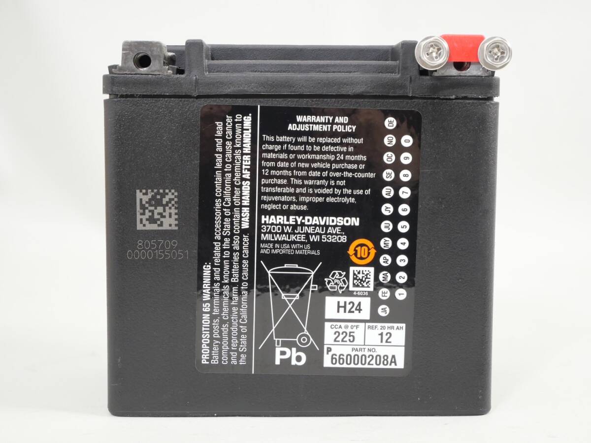 新品! 2024年制造 ハーレーダビッドソン 純正 バッテリー 12V 66000208A 65958-04 スポーツスター XL XR XG ビューエル