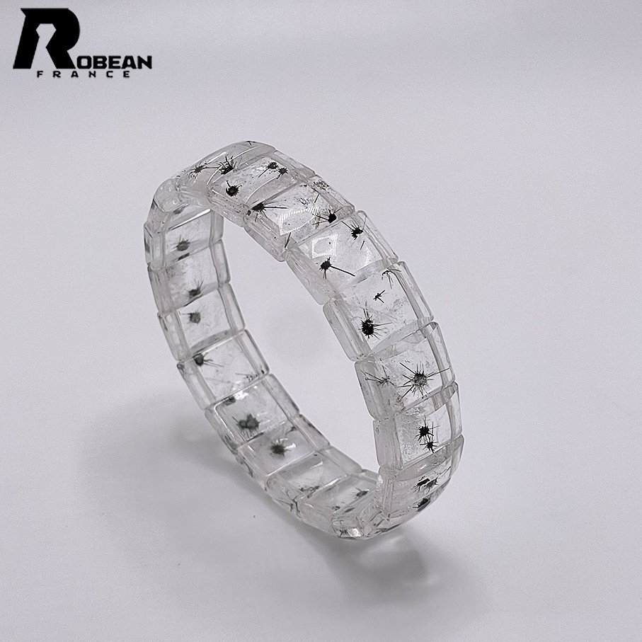 上級 EU制 定価28萬円★ROBEAN?ホーランダイトインクォーツ?バングル★パワーストーン ブレスレット 天然石 約14.1*9.6*5.1mm M1002H322