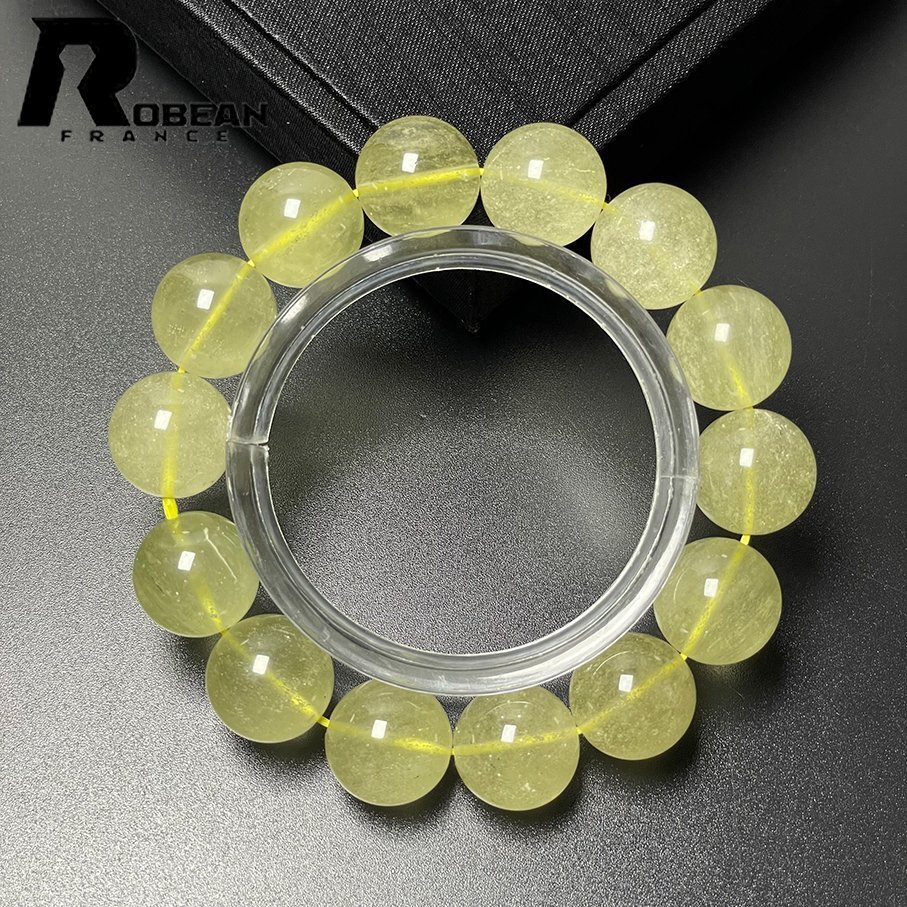 貴重 EU制 定価18萬(wàn)円★ROBEAN?リビアングラス★パワーストーン アクセサリー 天然石 幸運(yùn) 高級(jí) お守り 約14.9-15.1mm L0210048