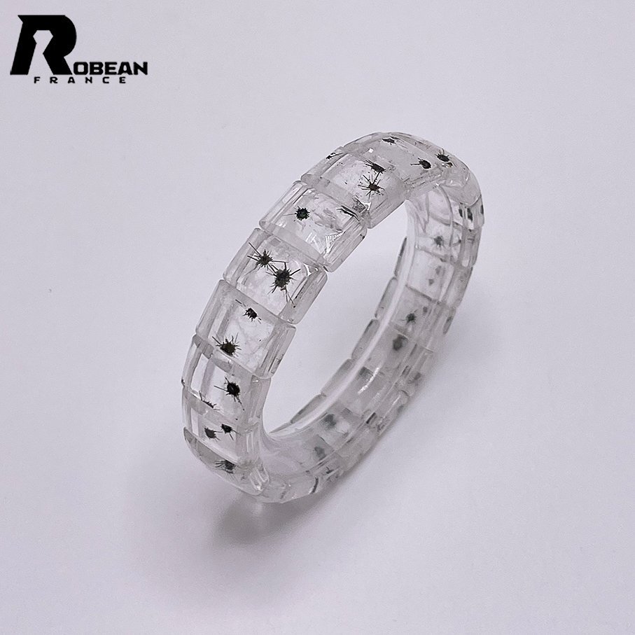 上級 EU制 定価28萬円★ROBEAN?ホーランダイトインクォーツ?バングル★パワーストーン ブレスレット 天然石 約14.1*9.6*5.1mm M1002H322