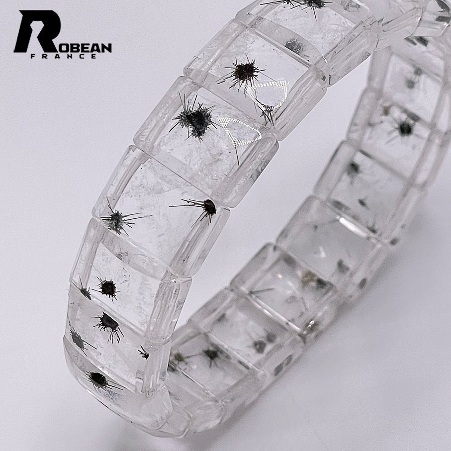 上級 EU制 定価28萬円★ROBEAN?ホーランダイトインクォーツ?バングル★パワーストーン ブレスレット 天然石 約14.1*9.6*5.1mm M1002H322