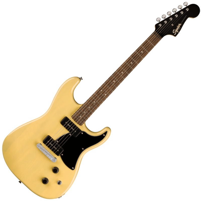 Squier by Fender Paranormal Strat-O-Sonic, Laurel Fingerboard, Black Pickguard, Vintage Blonde〈スクワイア フェンダー ストラト〉