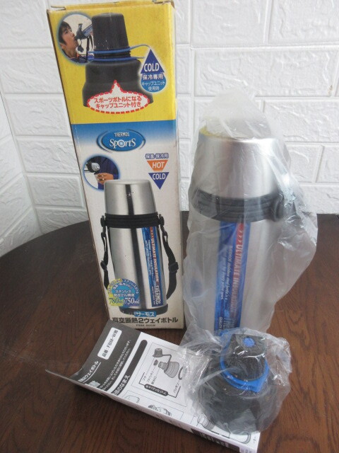 【THERMOS /真空断熱2WAYボトル】サーモス/ ステンレスブラック /FBM-805W/未使用品_画像1