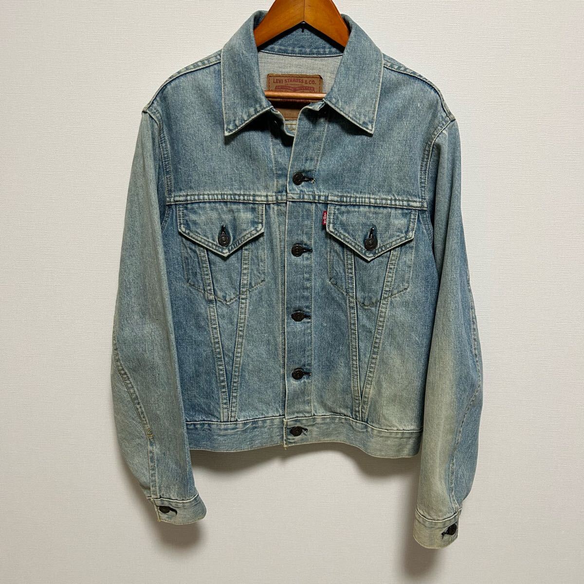 1円スタート Levi's 92年制造 71557-0214 38インチ 3rdデニムジャケット 日本制 リーバイス サード Gジャン ヴィンテージ BIG E ビッグイー