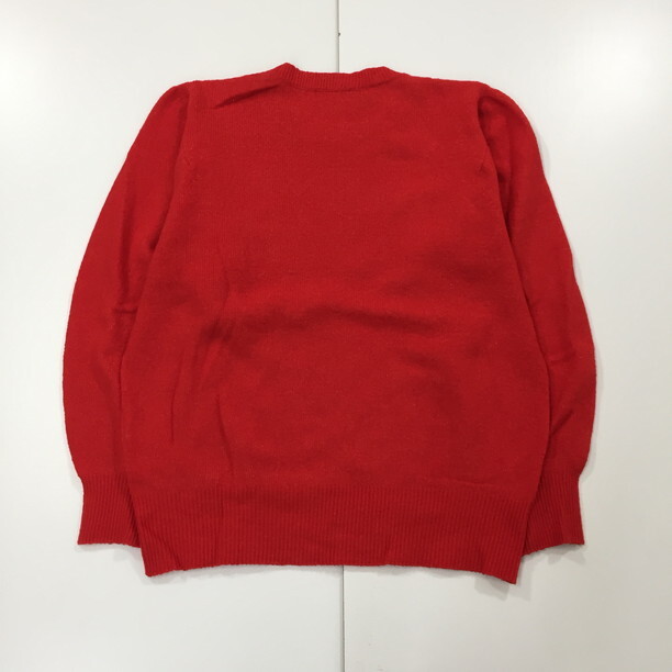 2411F-296 メンズ coen コーエン レッド ニットセーター L 【送料一律!800円】_画像4