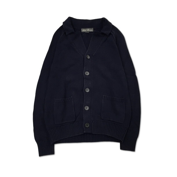 2410F-247 メンズ EDDIE BAUER エディーバウアー ネイビー カーディガン S 【送料一律！800円】