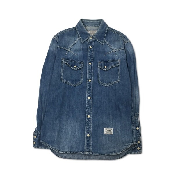 2410F-266 メンズ STOOGE&CO ストーギーアンドコー ブルー シャツ XS 【送料一律！800円】