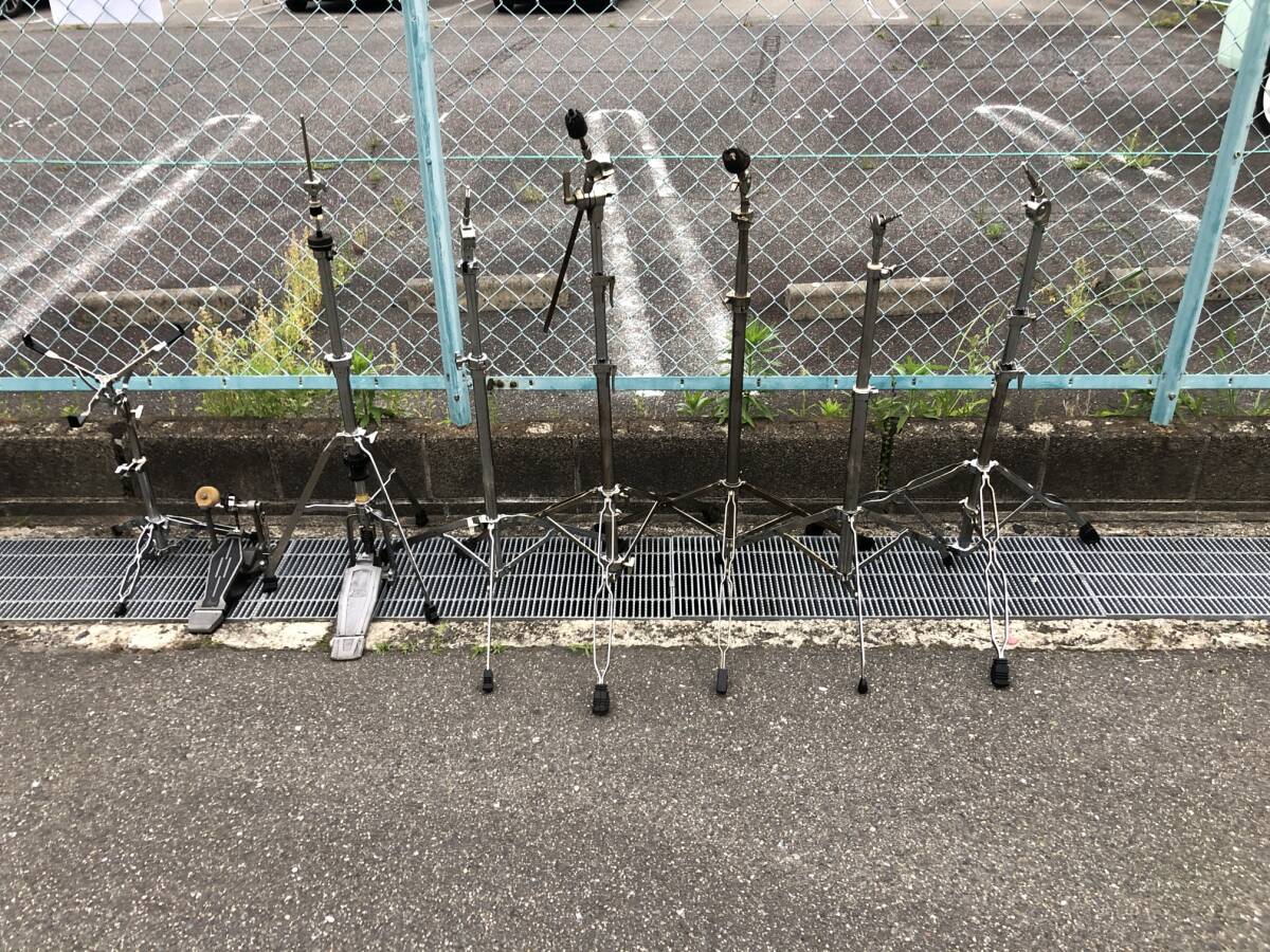 現(xiàn)狀渡し ドラムスタンド 8臺(tái)セット シンバルスタンド キックペダル スネアスタンド ハイハットスタンド