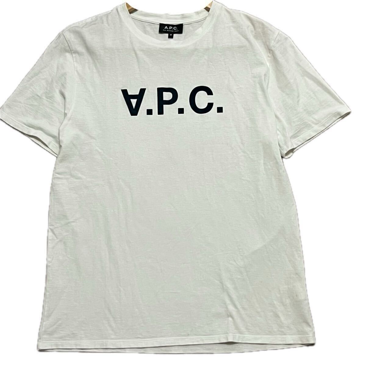 1円 Mサイズ A.P.C. アーペーセー コットン100％ 半袖 Tシャツ トップス 洋服 レディース メンズ ホワイト系 
