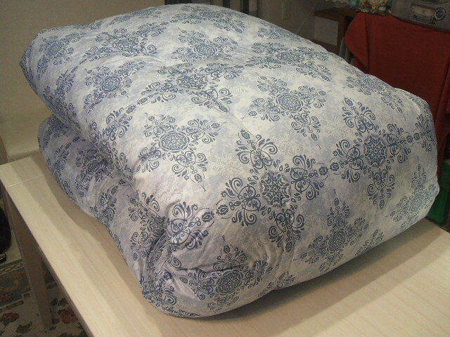 新品＊専門店用＊冷感地區(qū)＊嵩高ＯＫ！五ッ星＊ロイヤル＊フランス産ビッグダウン９３％＊１，３キロに増量＊羽毛布団（シングル＊ブルー）