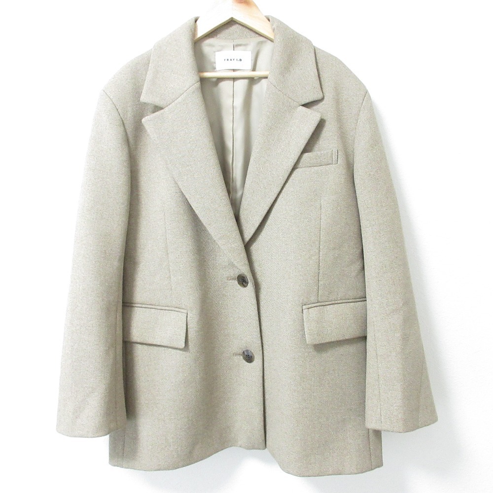 良品 23AW FRAYI.D フレイアイディー ボンディングBIGジャケット オーバーサイズ FWFC235006 0 ベージュ