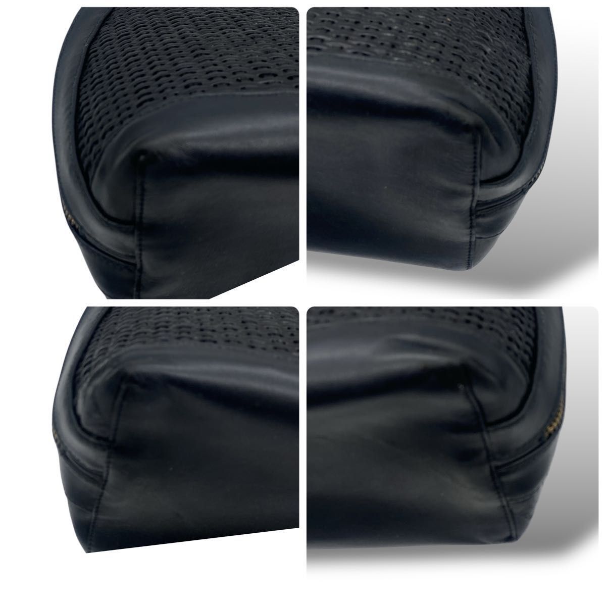 【入手困難】 PELLICO ペリーコ アネッリ ラフィア ハンドバッグ クラッチバッグ　ブラック　編み込み BLACK handbag 