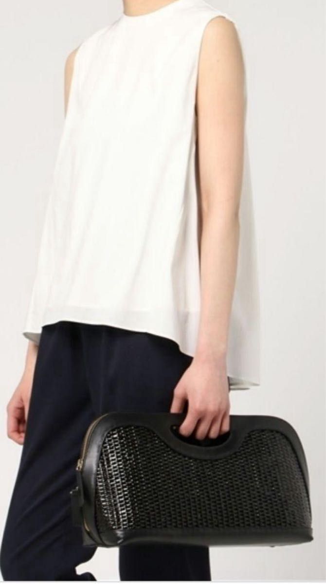 【入手困難】 PELLICO ペリーコ アネッリ ラフィア ハンドバッグ クラッチバッグ　ブラック　編み込み BLACK handbag 
