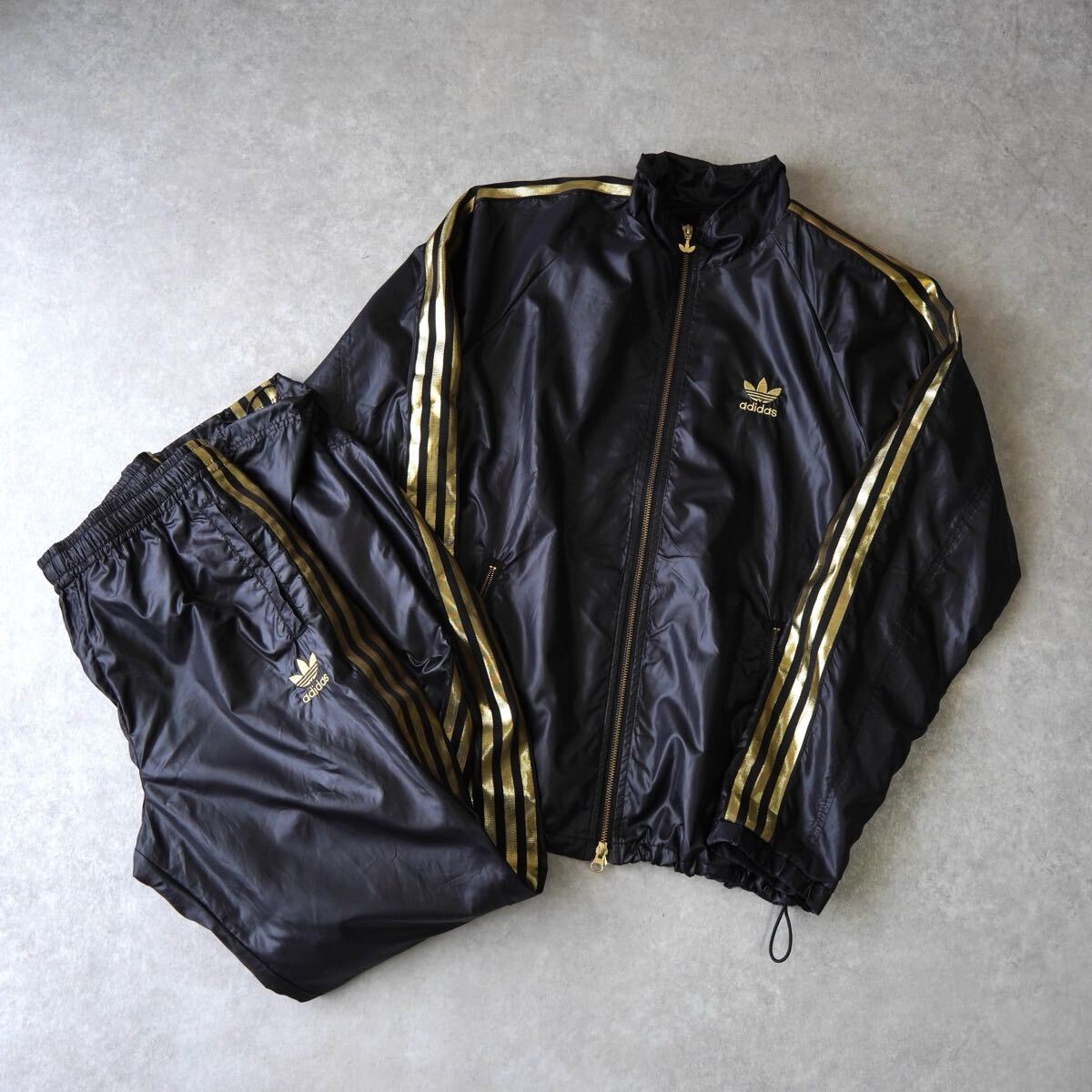 口豪奢 adidas アディダス ナイロン ジャージ トラックジャケット アディダス