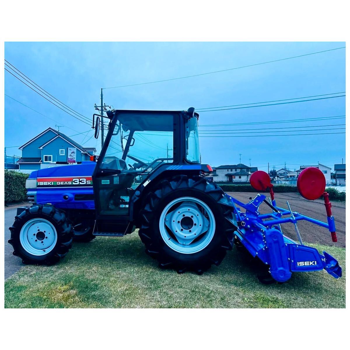イセキトラクタージアス33S★33馬力★PTO★自動水平★使用時間875H★エアコン.ラジオ.キャビン★パワステ★イセキロタリーWRY1800★茨城県