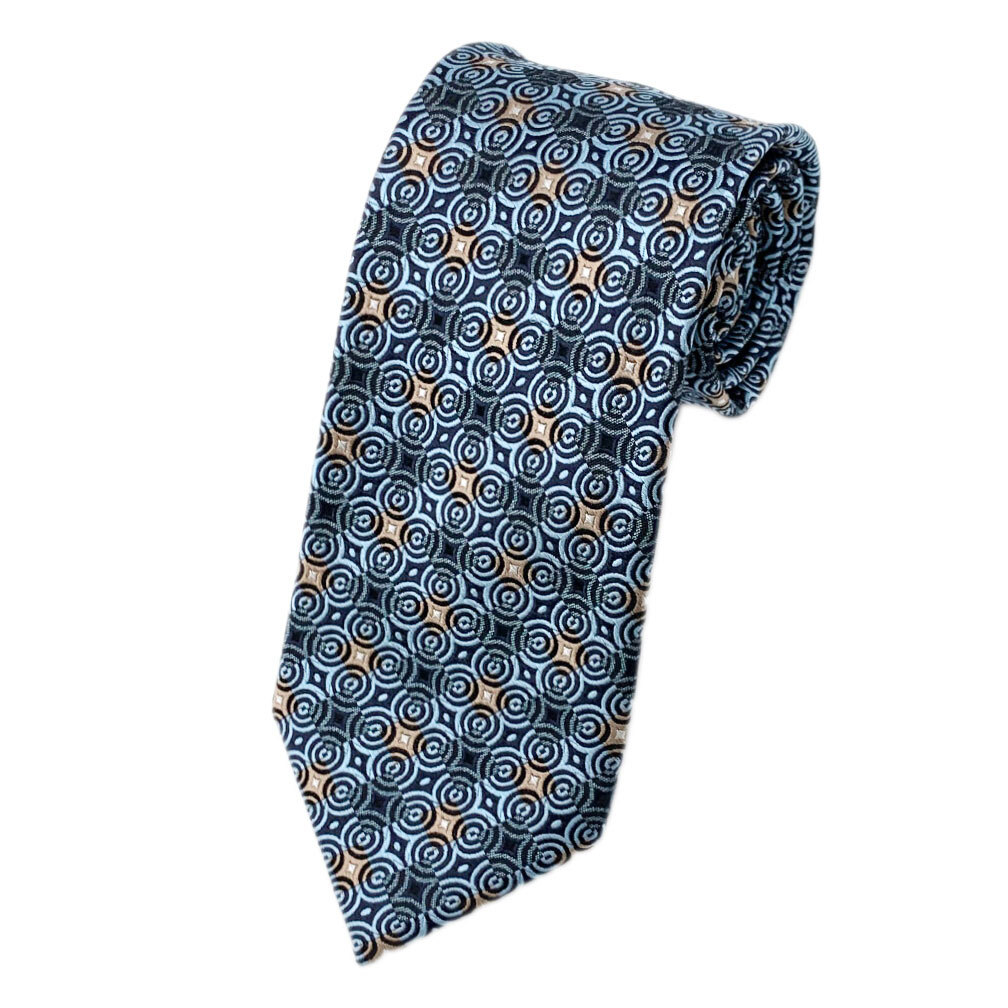 未使用 ゼニア ブランド ネクタイ エルメネジルド?ゼニア Zegna シルク 100％ 高級 ネイビー ブルーグレー 50127 アウトレット
