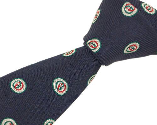 未使用 グッチ ブランド ネクタイ 573470-4000 GUCCI メンズ 高級(jí) シルク 100％ GG ロゴ ドット 水玉 ネイビー 紺色 アウトレット