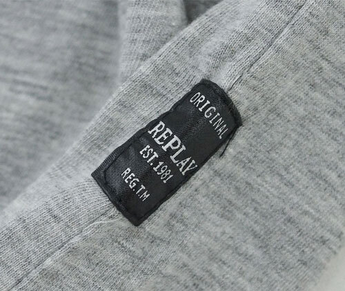 未使用 リプレイ 半袖 Tシャツ REPLAY W3791L レディース トップス 丸首 REPLAY ロゴ グレー 灰色 Sサイズ