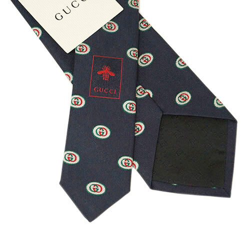 未使用 グッチ ブランド ネクタイ 573470-4000 GUCCI メンズ 高級(jí) シルク 100％ GG ロゴ ドット 水玉 ネイビー 紺色 アウトレット