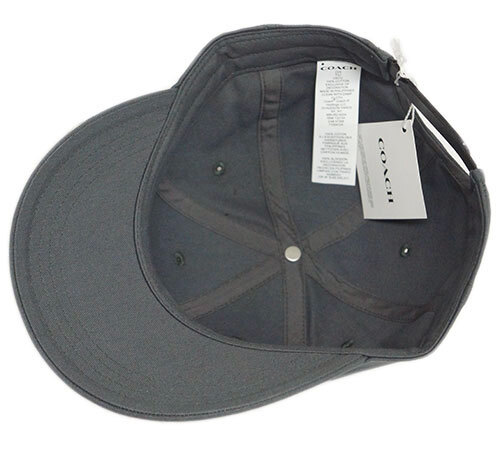 未使用 コーチ 帽子 C5212-SYS COACH メンズ レトロ シグネチャー キャップ グラナイト グレー アウトレット