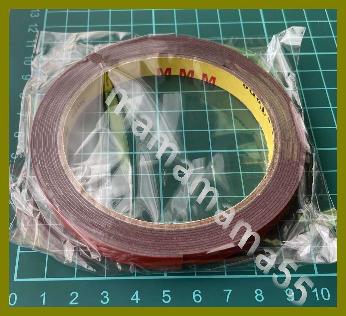 幅10mm DIY 防水 耐熱 両面粘著テープ 超強力 厚手 多用途 アクリル両面テープ テープ 幅10mm×長さ2.5m×厚0.8mm【MA】///