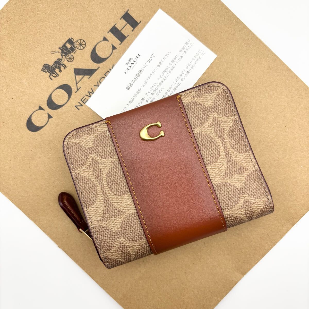 【COACH☆新品】 ビルフォールド ウォレット?カラーブロック シグネチャー