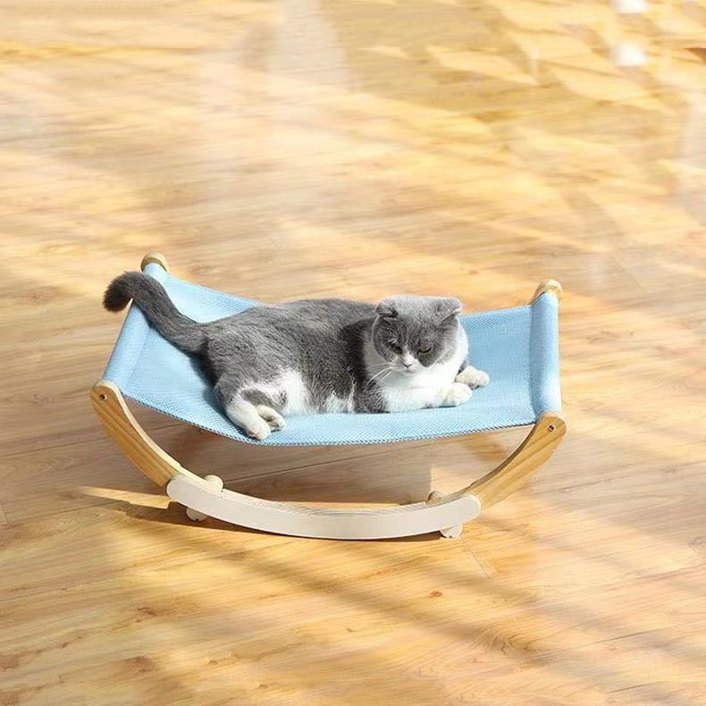 ペット 寢具 ベッド 貓ハンモック 日光浴 ペット用品 犬 貓 ゆりかご 小型 ブルー