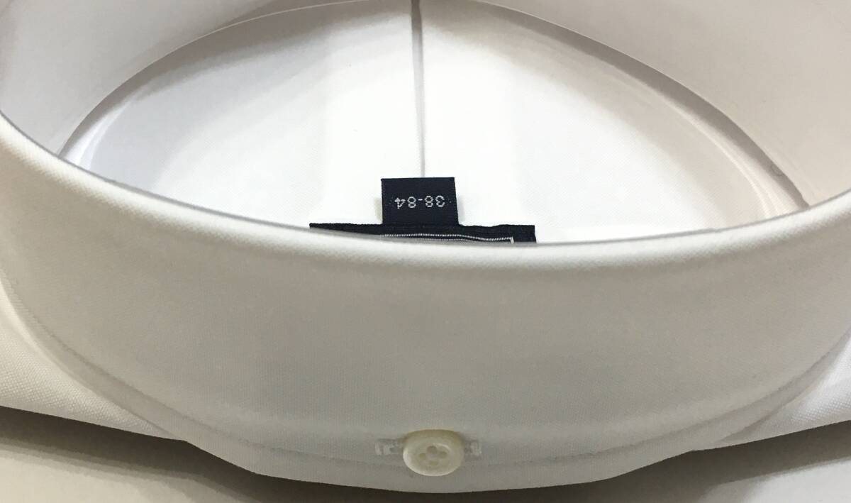 J.PRESS　形態安定PLEMIUM PLEATS 長袖 ボタンダウンシャツ　綿100　38-84　ホワイト　ジェイプレス オンワード　定価14.300円_画像3