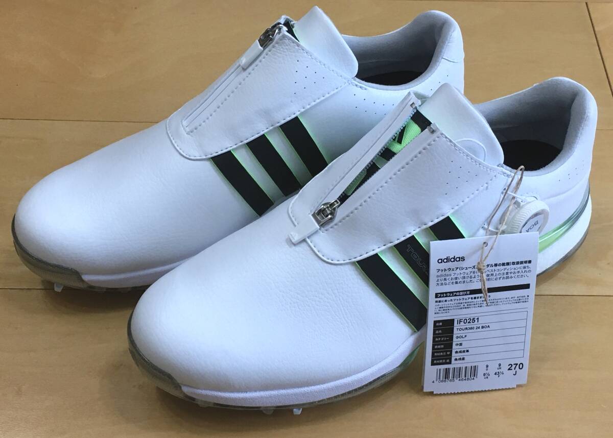 ADIDAS　ゴルフシューズ　TOUR360 24 BOA　27cm　定価33.000円