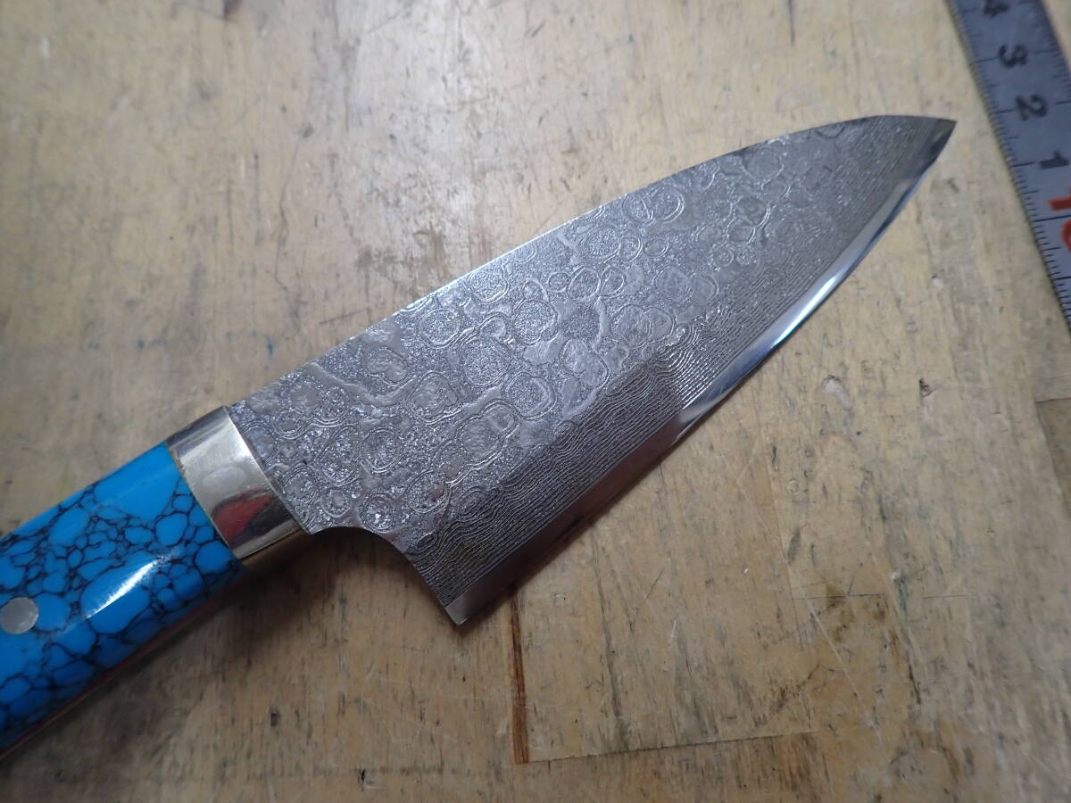 『W09B』伊藤裕翠　カスタム 包丁 出刃包丁 洋包丁　ターコイズ　