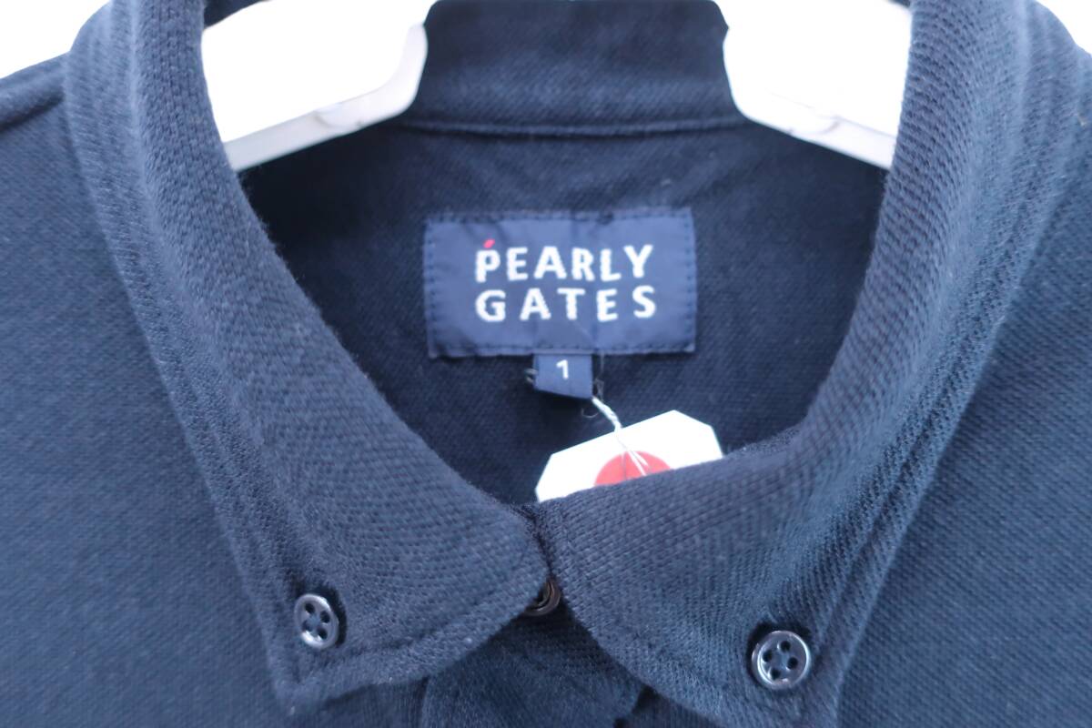 【50%オフ】PEARLY GATES(パーリーゲイツ) 長袖ポロシャツ 黒 レディース 1 055-261138 ゴルフウェア 2312-0086 中古_画像3