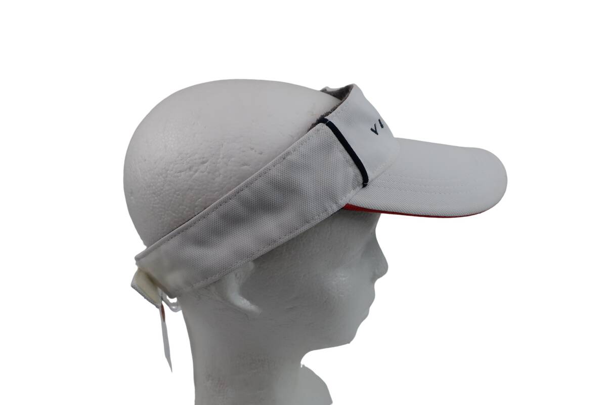 【10%オフ】VIVA HEART(ビバハート) サンバイザー 白 メンズ フリーサイズ ゴルフ用品 2504-0479 中古_画像3