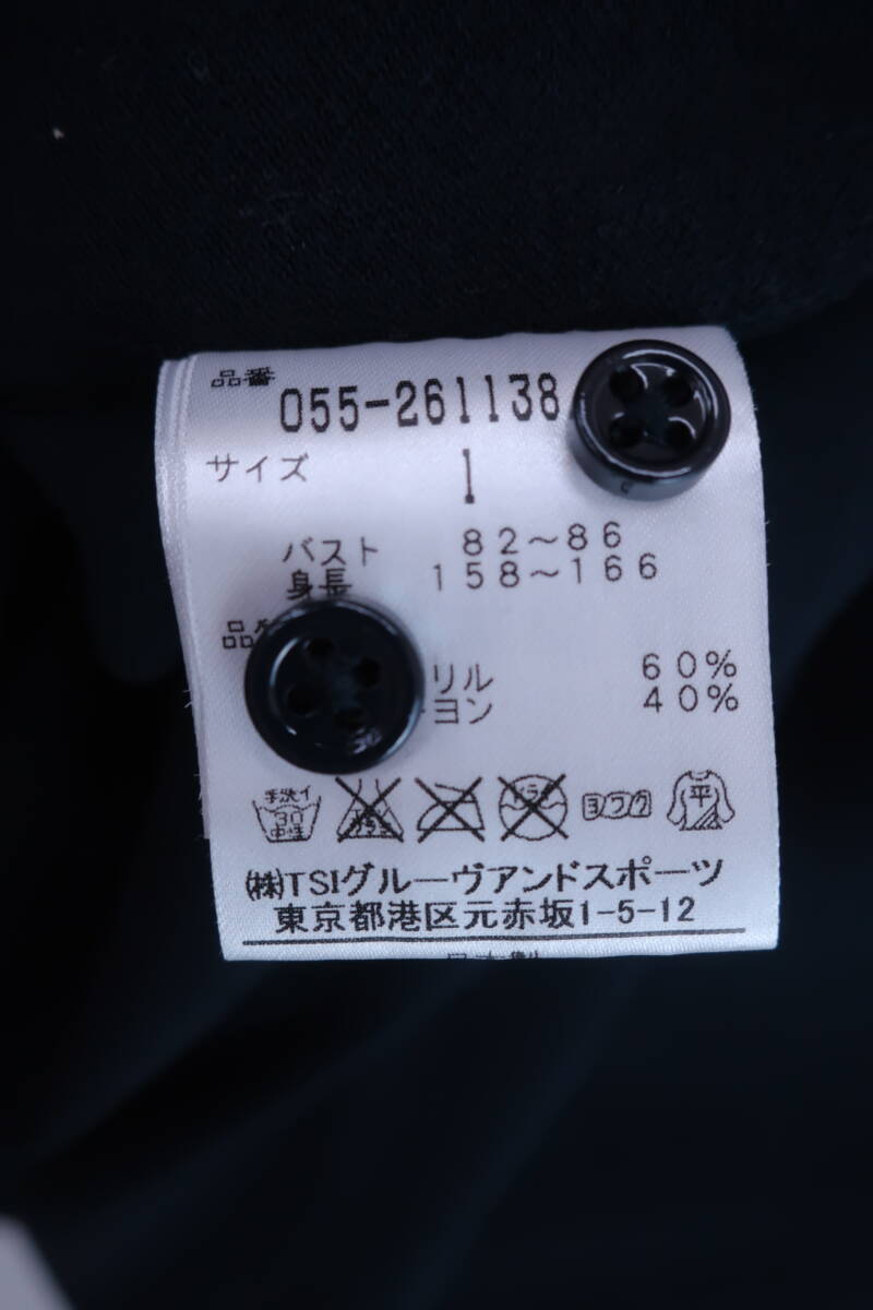 【50%オフ】PEARLY GATES(パーリーゲイツ) 長袖ポロシャツ 黒 レディース 1 055-261138 ゴルフウェア 2312-0086 中古_画像6