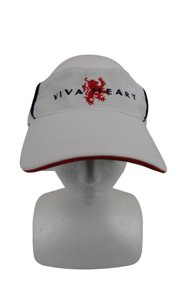 【10%オフ】VIVA HEART(ビバハート) サンバイザー 白 メンズ フリーサイズ ゴルフ用品 2504-0479 中古_画像2