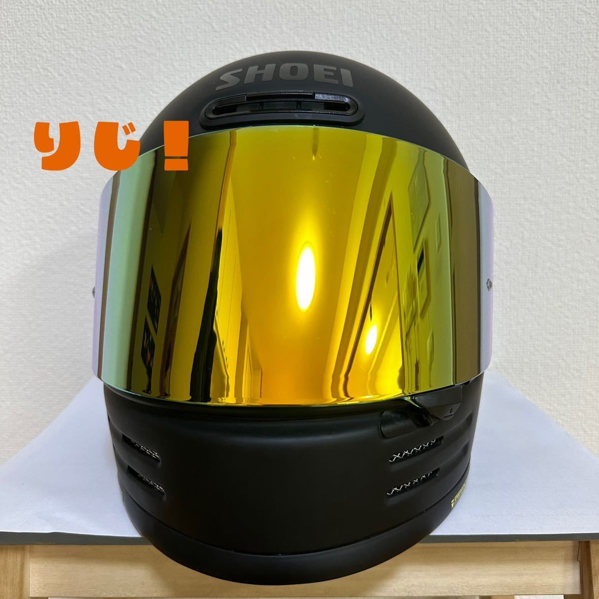 02 Glamster ゴールド グラムスター シールド レンズ CPB-1V 互換 ピンロック PINLOCK SHOEI ショーエイ S M L ミラー 純正 同等 新品