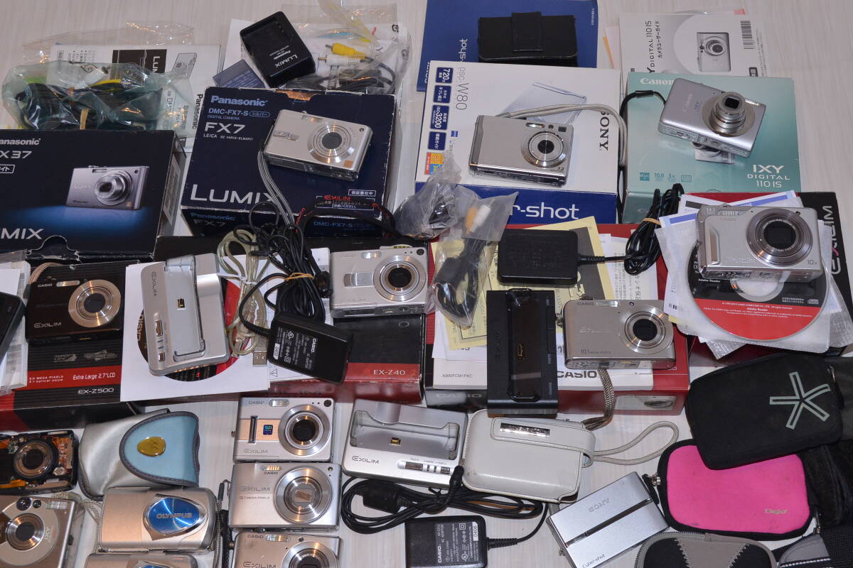 まとめ品 コンパクトデジタルカメラ CANON IXY DIGITAL/powershot/CASIO exilim/fujifilm/olympus/sonyなど