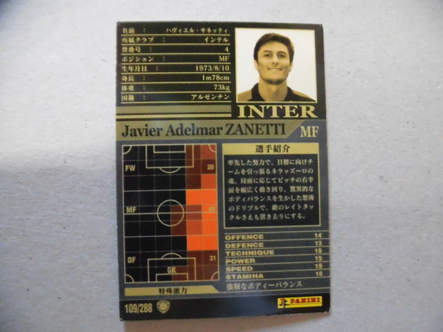 WCCF 02-03 黒 ハヴィエル?サネッティ 109 /288