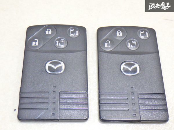 【業(yè)者出品】 マツダ 純正 MPV プレマシー ビアンテ等に キーレス カードキー 4ボタン 実働車外し 2個 即納 棚9-2-F