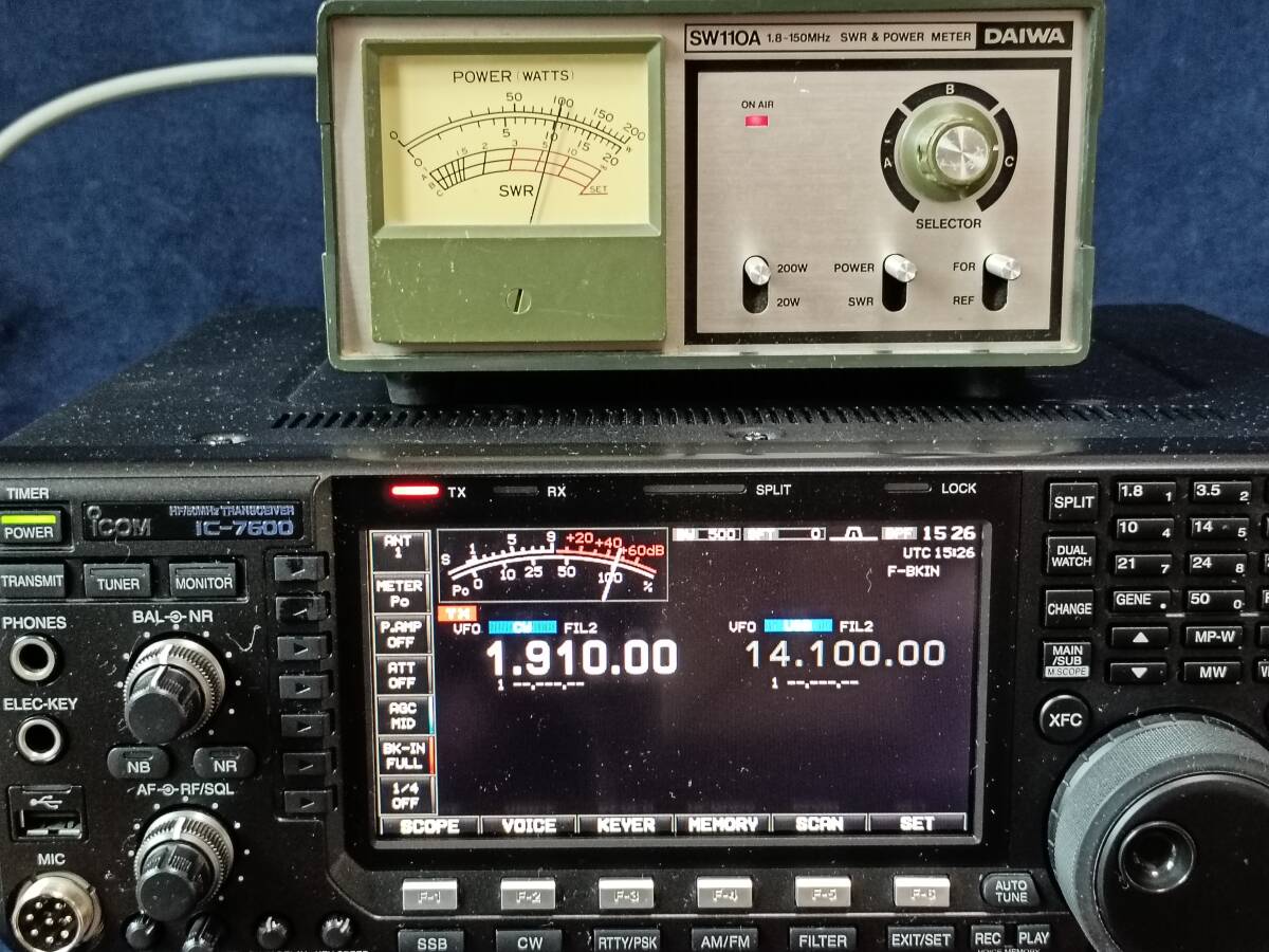 出力100W確認(1.9MHz)
