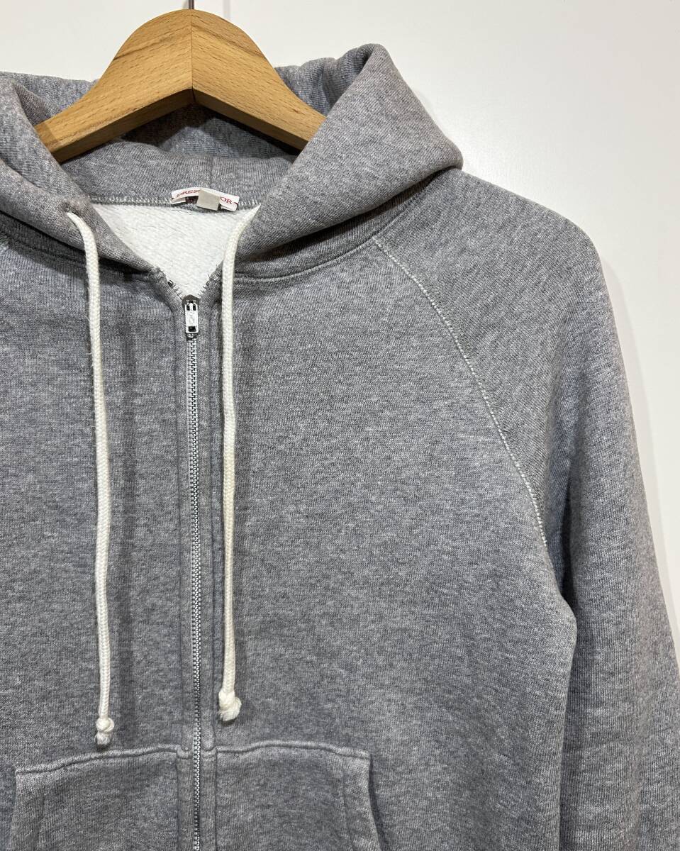 * DRESSTERIOR тренировочный полный Zip Parker Zip выше f-ti- серый обратная сторона ворсистый рукав one отметка вышивка одноцветный сделано в Японии 