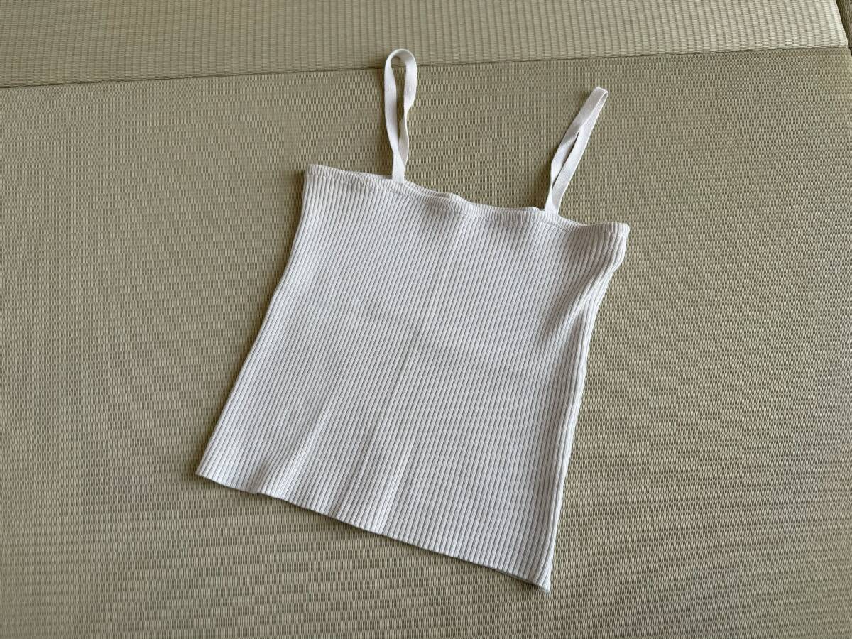 ストライプ　キャミソール　ベージュ　M　未使用