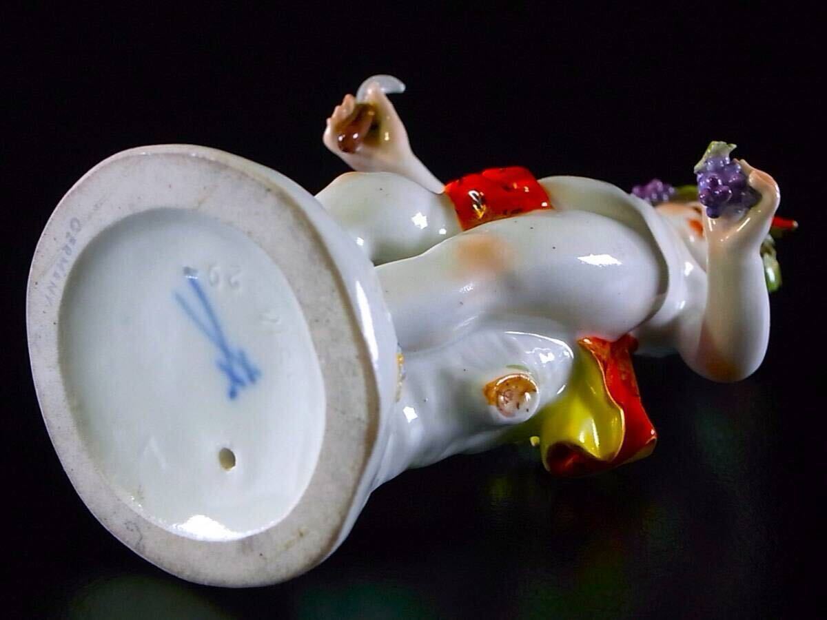 E860 】 真作保証品 MEISSEN 20世紀初頭作品 磁器人形 四季の