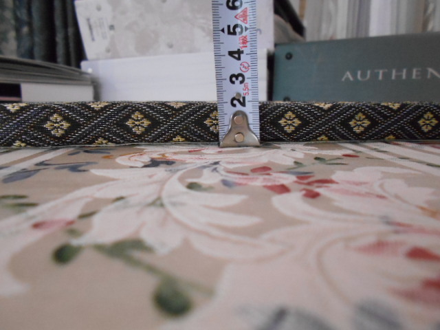 畳屋さん 薄草色建材平目表 紐菱編桔梗紋墨色縁付 ミニ畳 手芸品・民芸品・ハンドメイド作品・小物展示台_画像4