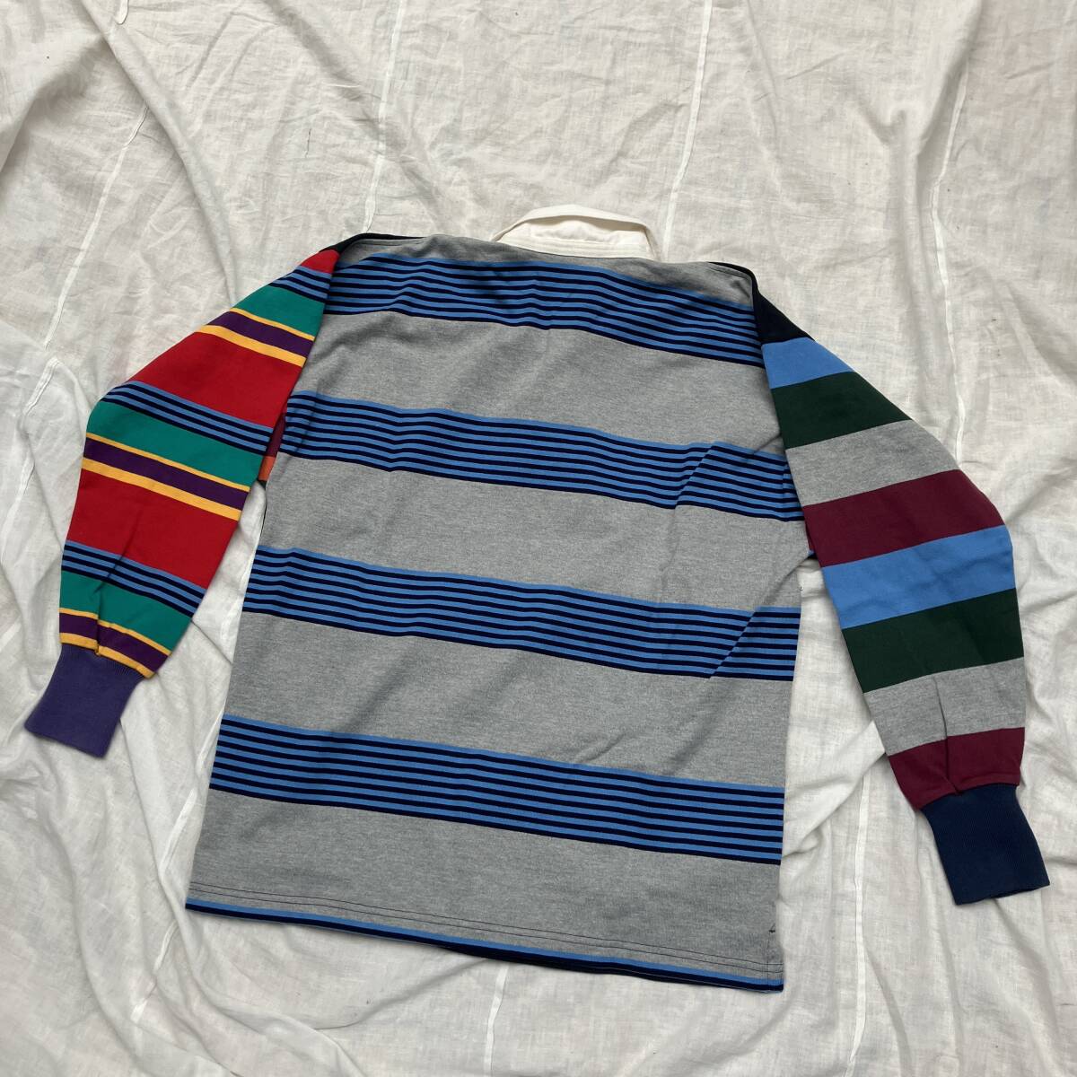  новый товар не использовался товар *CANTERBURY canterbury * унисекс M размер [ свет a Gree джерси ] рубашка-поло с длинным рукавом регби джерси RA424607/29