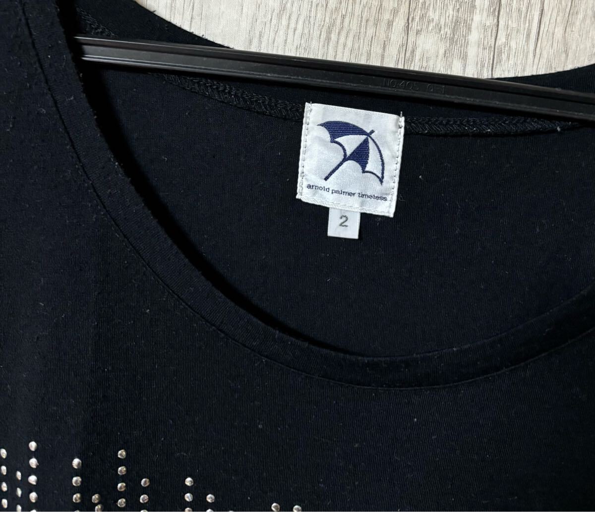 【Arnold palmer】アーノルドパーマー　Tシャツ/黒/2